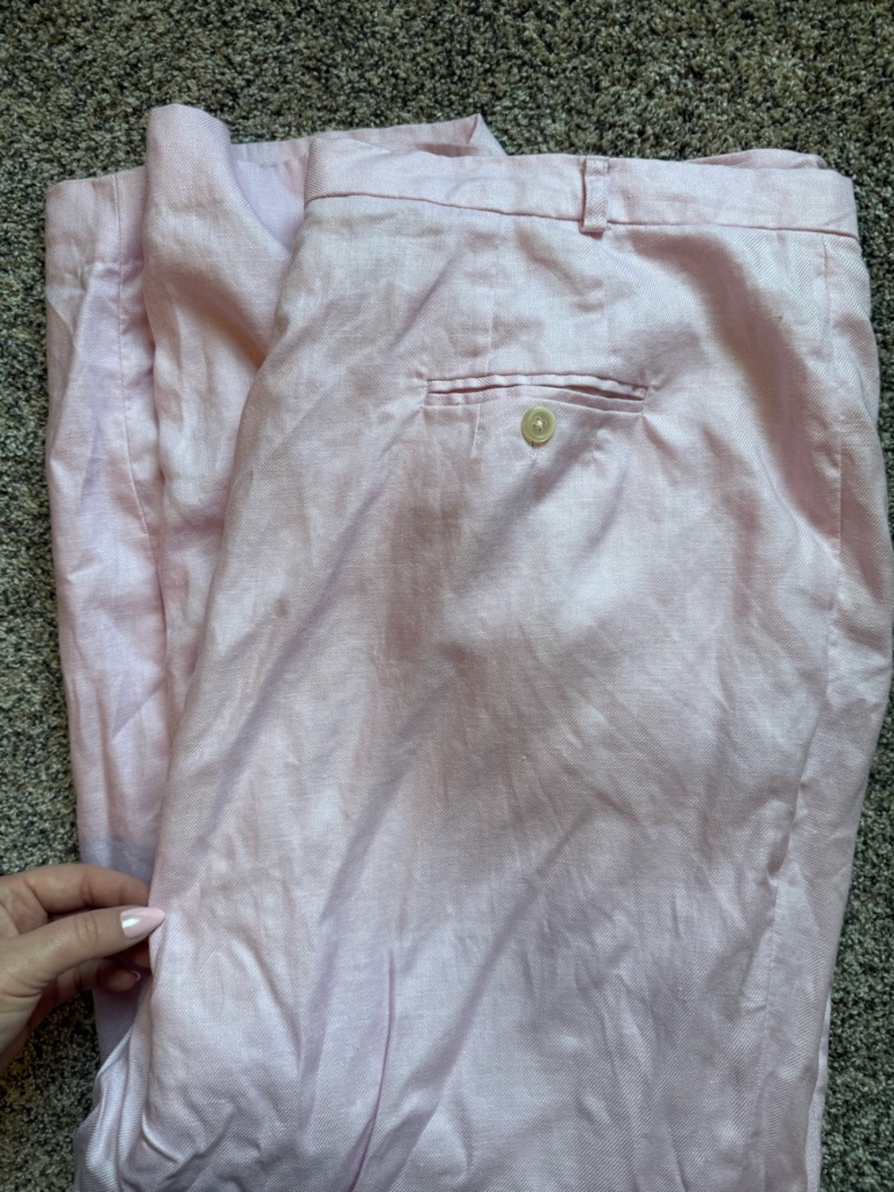 Lauren Ralph Lauren Pink Linen Trousers Size 22W Wide Leg Summer Pants - Picture 3 of 7